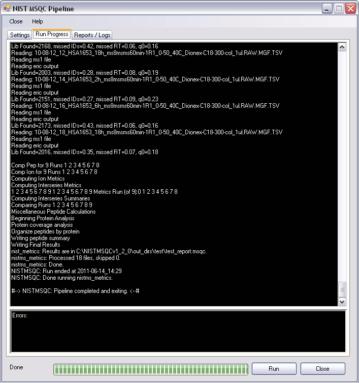 NIST MSQC Pipeline NIST MSQC Pipeline