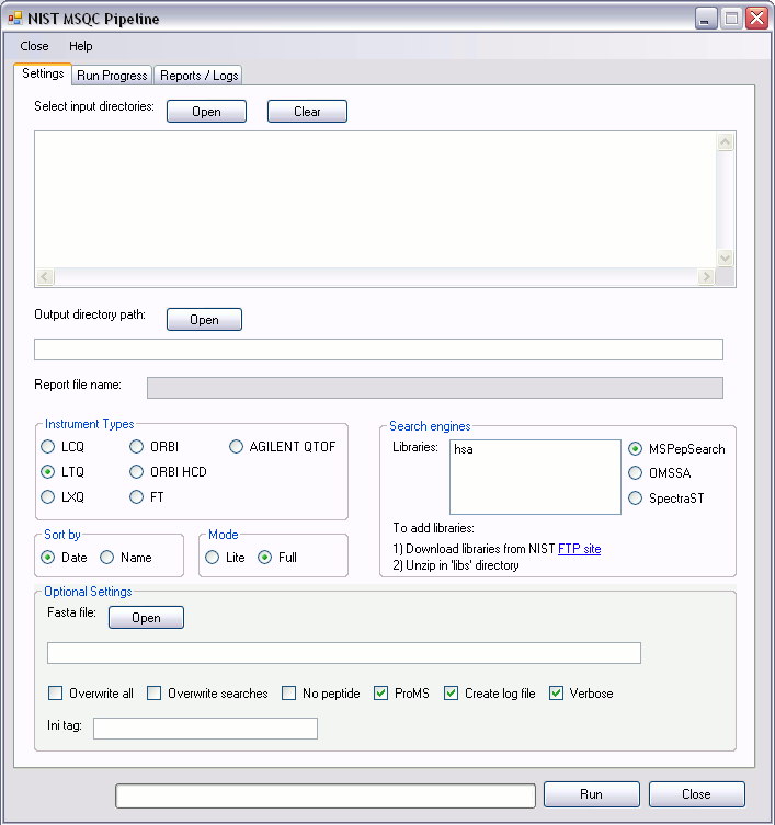 NIST MSQC Pipeline NIST MSQC Pipeline